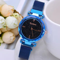 Ladies Stainless Steel Quartz Watch / Luxury / Fashion - blue