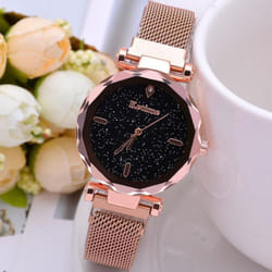 Ladies Stainless Steel Quartz Watch / Luxury / Fashion - rose gold