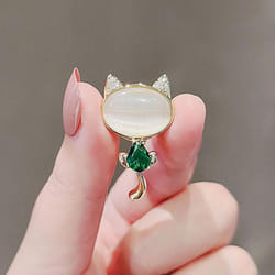 Women Fashion Rhinestone Metal Lapel Pins Small Brooch Pin Flower Animal Bow Brooches - K