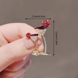 Women Fashion Rhinestone Metal Lapel Pins Small Brooch Pin Flower Animal Bow Brooches - M