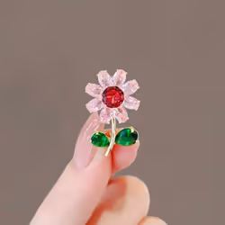 Women Fashion Rhinestone Metal Lapel Pins Small Brooch Pin Flower Animal Bow Brooches - N