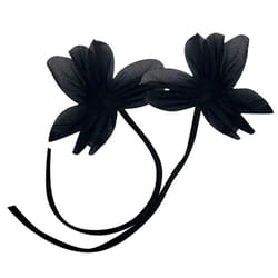 2pcs Handmade Collar Flower 13cm Lapel Pins Jewelry Accessories Flower Brooch Pins  Wedding Party - black