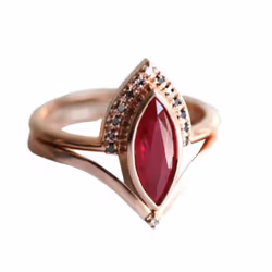Classic Engagement Rings Shiny Alloy Smooth Surface - red, US 10