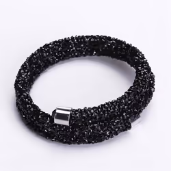 Bracelets Fashion Shiny Wrap Bracelet Full Bangle For Women - white