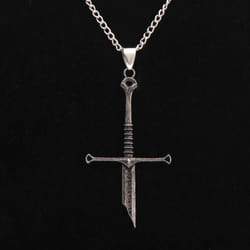 Metal Broken Sword Necklace Broken Sword Vintage Short Sword Necklace Punk Sword Necklace  Woman