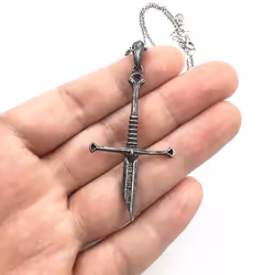 Metal Broken Sword Necklace Broken Sword Vintage Short Sword Necklace Punk Sword Necklace  Woman