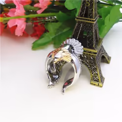 Open Size Ring Jewelry Gold Retro Eagle Wings Fashion Rings Unique Copper Alloy Eagle Ring Man&apos;s High Quality Animal Accessories - gold