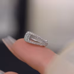 Fashion Zircon Hairpin Ear Cuff No Piercing Earring 2023 Trendy Punk Unique Metal Geometric Ear Clip For Women Jewelry - silv ...