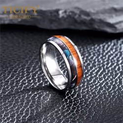 Titanium Steel Men&apos;s Ring Fashion Retro Stainless Steel Ring Hand Accessories - black, 11