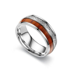 Titanium Steel Men&apos;s Ring Fashion Retro Stainless Steel Ring Hand Accessories - white, 11