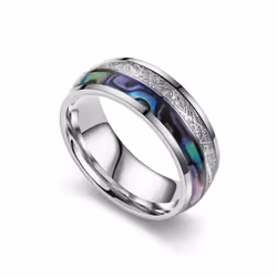 Titanium Steel Men&apos;s Ring Fashion Retro Stainless Steel Ring Hand Accessories - blue, 10