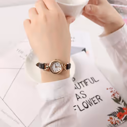 Popular Women Watch Simple Girl Pu Leather Strap Women Fashion Quartz Wrist Watch Mini Thin Dial Watches Quartz Wrist Watches ...