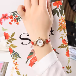 Popular Women Watch Simple Girl Pu Leather Strap Women Fashion Quartz Wrist Watch Mini Thin Dial Watches Quartz Wrist Watches ...