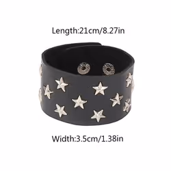 Fashion Pu Leather Bracelet Adjustable Men Women Leather Wristband Punk Style Cool Street Leather Bracelet Jewelri Gift - I