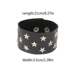 Fashion Pu Leather Bracelet Adjustable Men Women Leather Wristband Punk Style Cool Street Leather Bracelet Jewelri Gift - I