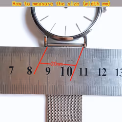 ) ) Milanese Watchband 12mm 14mm 16mm 18mm 20mm 22mm 24mm Universal Stainless Steel Metal Watch Band Strap Bracelet - black, 12mm(width