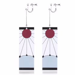Acrylic Demon Slayer Kimetsu No Yaiba Tanjirou Anime Drop Clip Earrings Cosplay Blade Of Ghost Shinobu Butterfly - Ear Clip