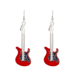 Ladies Earrings Beautiful Fine Workmanship Exquisite Ladies Fashion Earrings Electric Guitar Drop Earrings Women&apos;s Earrings Party Accessory - red