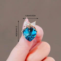 Women Fashion Rhinestone Metal Lapel Pins Small Brooch Pin Flower Animal Bow Brooches - F