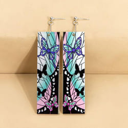 Acrylic Demon Slayer Kimetsu No Yaiba Tanjirou Anime Drop Clip Earrings Cosplay Blade Of Ghost Shinobu Butterfly - Butterfly Ninja