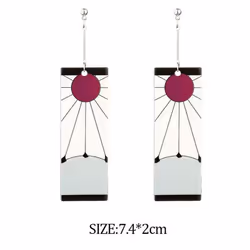 Acrylic Demon Slayer Kimetsu No Yaiba Tanjirou Anime Drop Clip Earrings Cosplay Blade Of Ghost Shinobu Butterfly - Butterfly Ninja