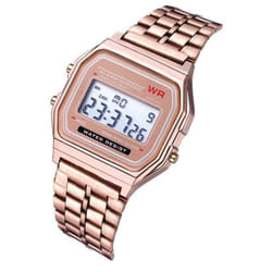 Trendy Unisex Present Men Led Unisex Black Sports Gold Women High Quality Gift Watch Rose Gold Wristwatches Digital Popular Military Silve - rose gold