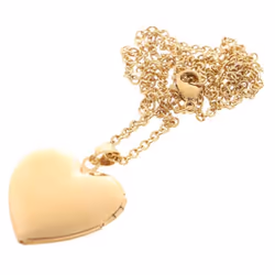 Love Heart Locket Pendants For Women Men Openable Po Frame Picture Necklace - gold