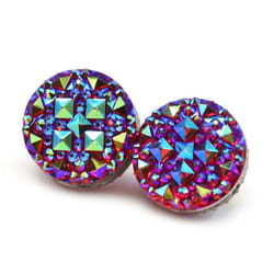 1 Pair Round Magnetic Women&apos;s Brooch Clasp Scarf Abaya Pin - rose