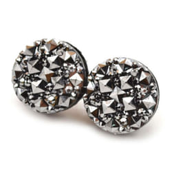 1 Pair Round Magnetic Women&apos;s Brooch Clasp Scarf Abaya Pin - black