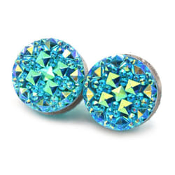 1 Pair Round Magnetic Women&apos;s Brooch Clasp Scarf Abaya Pin - blue