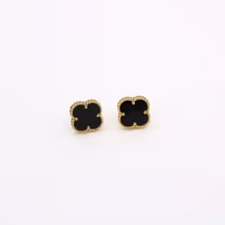 Titanium Steel Four-leaf Clover Earrings Personalised Ins Netroots Wind Jittering The Same Paragraph Women's Earrings - ...
