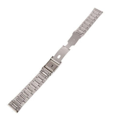 Leisure Watchbands Stainless Steel Unisex Watch Band Strap Straight Snaps Bracelet 18mm 20mm 22mm - as the picture, 20mm
