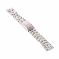Leisure Watchbands Stainless Steel Unisex Watch Band Strap Straight Snaps Bracelet 18mm 20mm 22mm - as the picture, 20mm