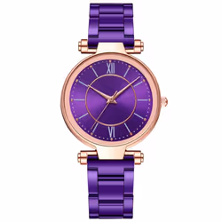 Casual Ladies Quartz Stainless Steel Band  Strap Watch Analog Wrist Watch - silver