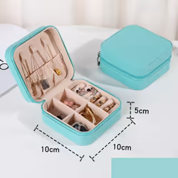 Jewelry Organizer Display Travel Jewelry Case Boxes Portable Locket Necklace Jewelry Box Leather Storage Earring Ring Holder - brown