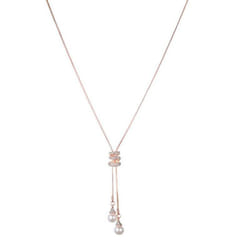 Pearl Crystal Long Sweater Chain Circles Necklace Vintage Accessary Crystal Collares Jewlery - gold