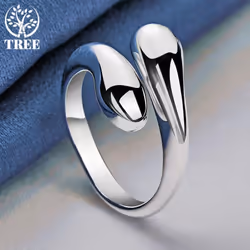 925 Sterling Silver Water Droplets/raindrops Ring Jewelry