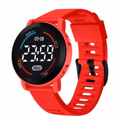 Practical Comfortable Decorative Unisex Led Digital Display Watch For Outdoor Electronic - red