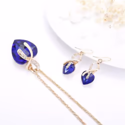 1 Set Women Necklace Set Exquisite Decoration Women Popular Lightweight Sparkling Choker Necklace Earrings For Prom - white