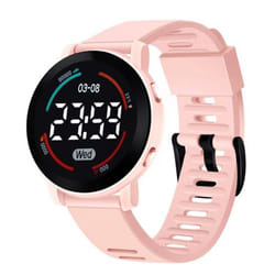 Practical Comfortable Decorative Unisex Led Digital Display Watch For Outdoor Electronic - pink