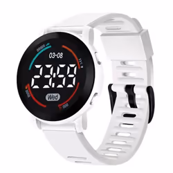 Practical Comfortable Decorative Unisex Led Digital Display Watch For Outdoor Electronic - white