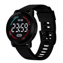Practical Comfortable Decorative Unisex Led Digital Display Watch For Outdoor Electronic - black