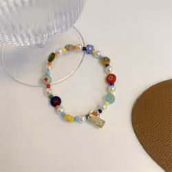Colorful Women Resin Bead Bracelet Cute Funny Cartoon Handmade Beaded Friendship Bracelet Light Luxury Popular Jewelry Gift
