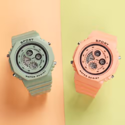 Kids Sport Watches Waterproof Electronic Wristwatch Children Digital Watch For Boys Girls - green