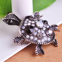 Tortoise Broches Brooch Bouquet Bijuterias Hijab Pin Up Broches For Women Wedding Brooch - black