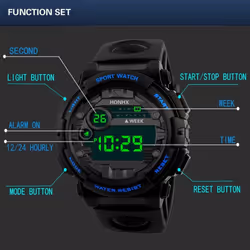 Luxury Mens Digital Led Watch Date Sport Men Outdoor Electronic Watch - red
