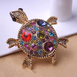 Tortoise Broches Brooch Bouquet Bijuterias Hijab Pin Up Broches For Women Wedding Brooch - multicolor