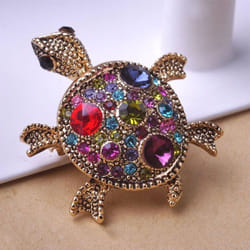 Tortoise Broches Brooch Bouquet Bijuterias Hijab Pin Up Broches For Women Wedding Brooch - multicolor