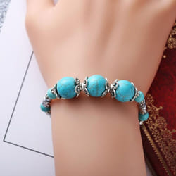 Natural Turquoises Stone Diy Bracelet Homme Femme Charms Men Strand Beads Yoga Bracelets Women