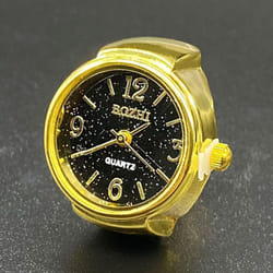 Retro Ring Watch Shaped Punk Exaggerated Spirit Ring Watch Digital Ring Watch - black